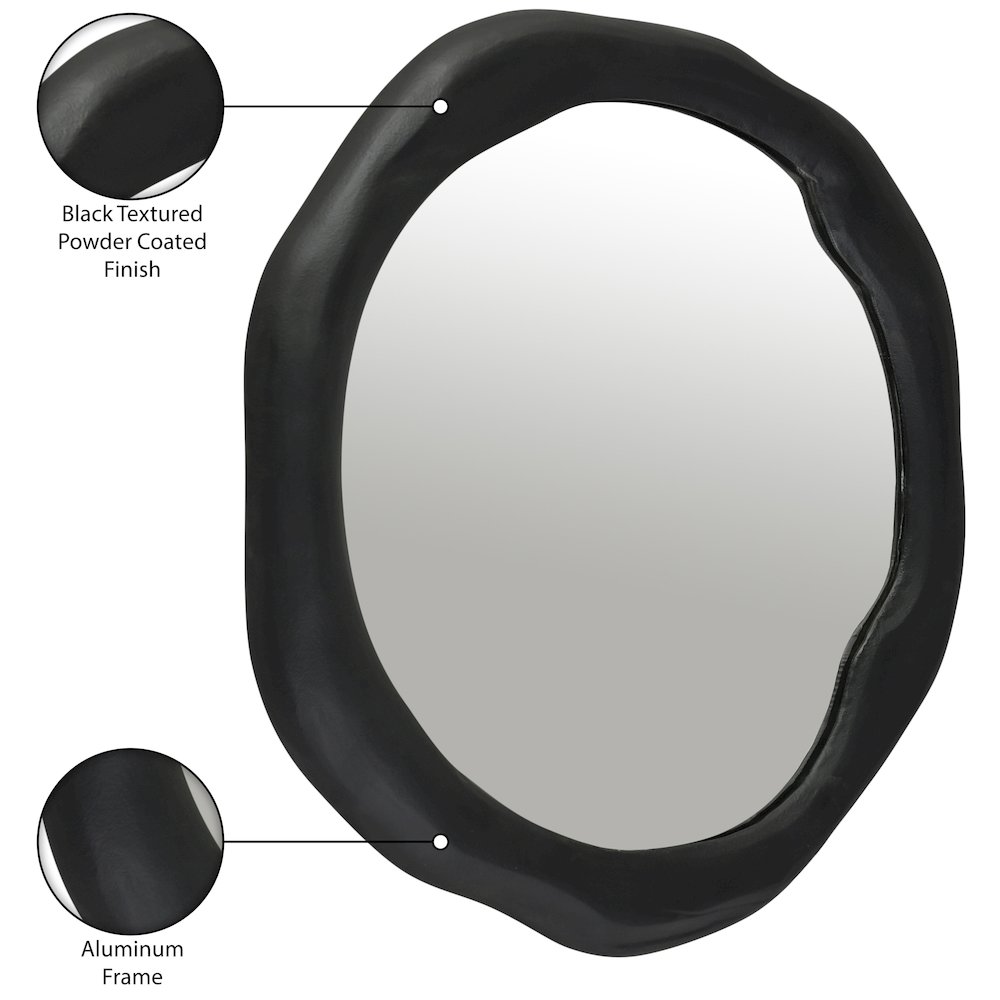 Armada Black Aluminum Mirror. Picture 6