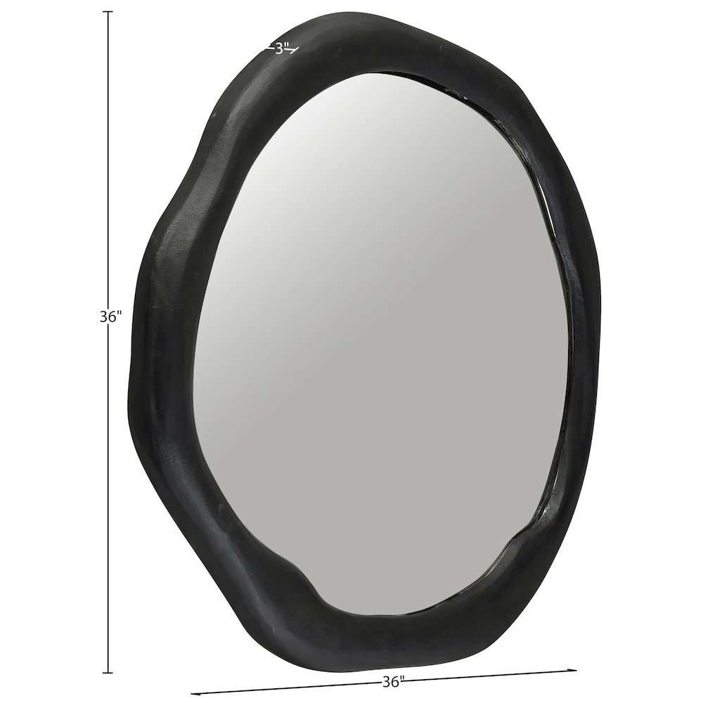Armada Black Aluminum Mirror. Picture 5