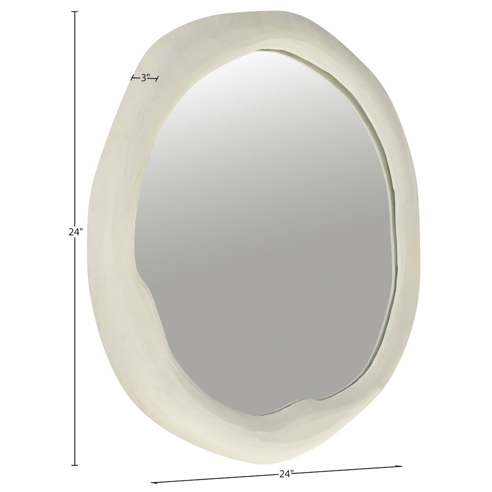 Armada Cream Aluminum Mirror. Picture 5