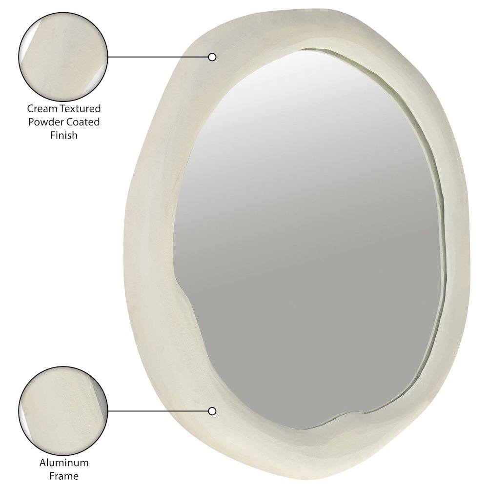 Armada Cream Aluminum Mirror. Picture 6