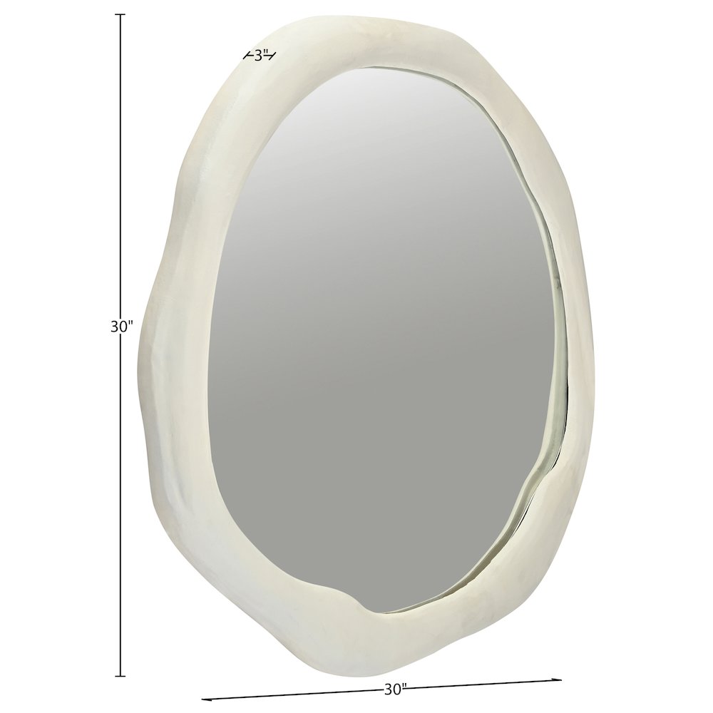 Armada Cream Aluminum Mirror. Picture 5