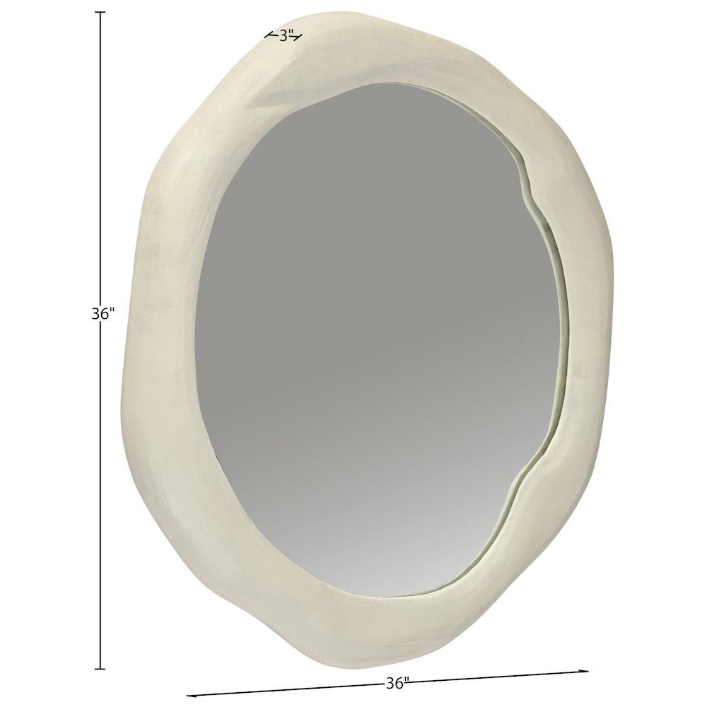 Armada Cream Aluminum Mirror. Picture 5