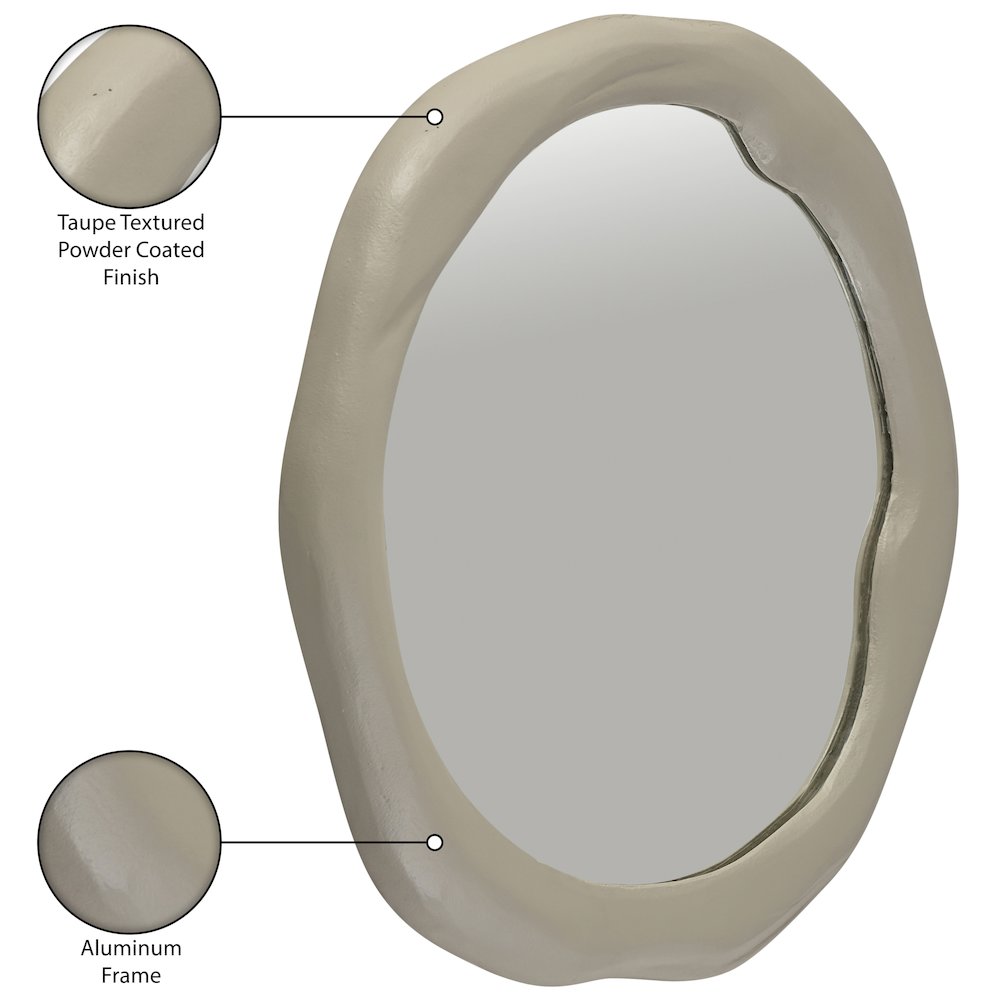 Armada Taupe Aluminum Mirror. Picture 6