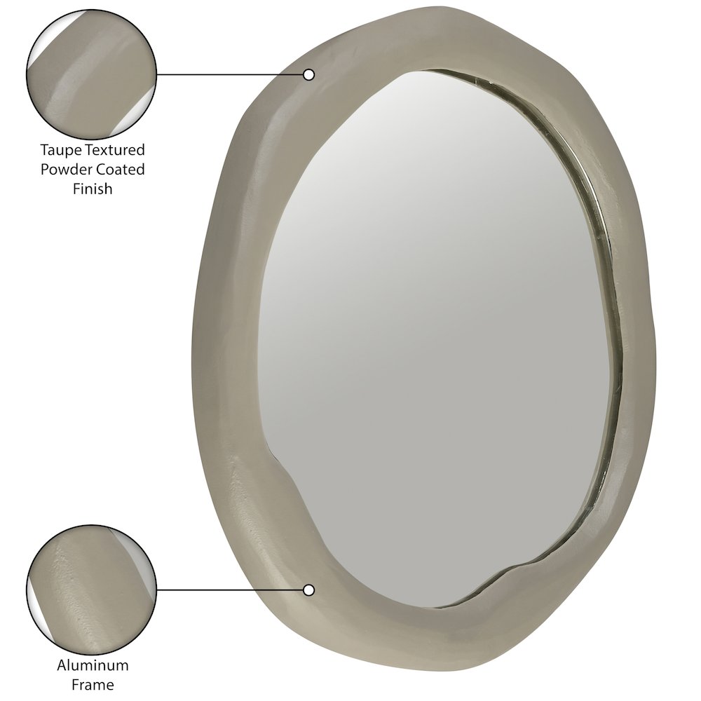 Armada Taupe Aluminum Mirror. Picture 6
