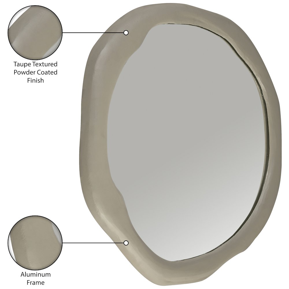 Armada Taupe Aluminum Mirror. Picture 6