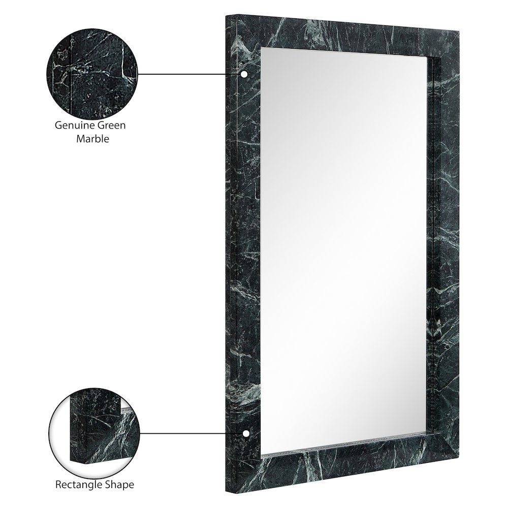 Pavia Green Genuine Marble Frame Mirror. Picture 6