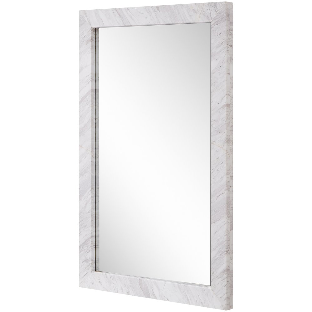 Pavia White Genuine Marble Frame Mirror. Picture 8