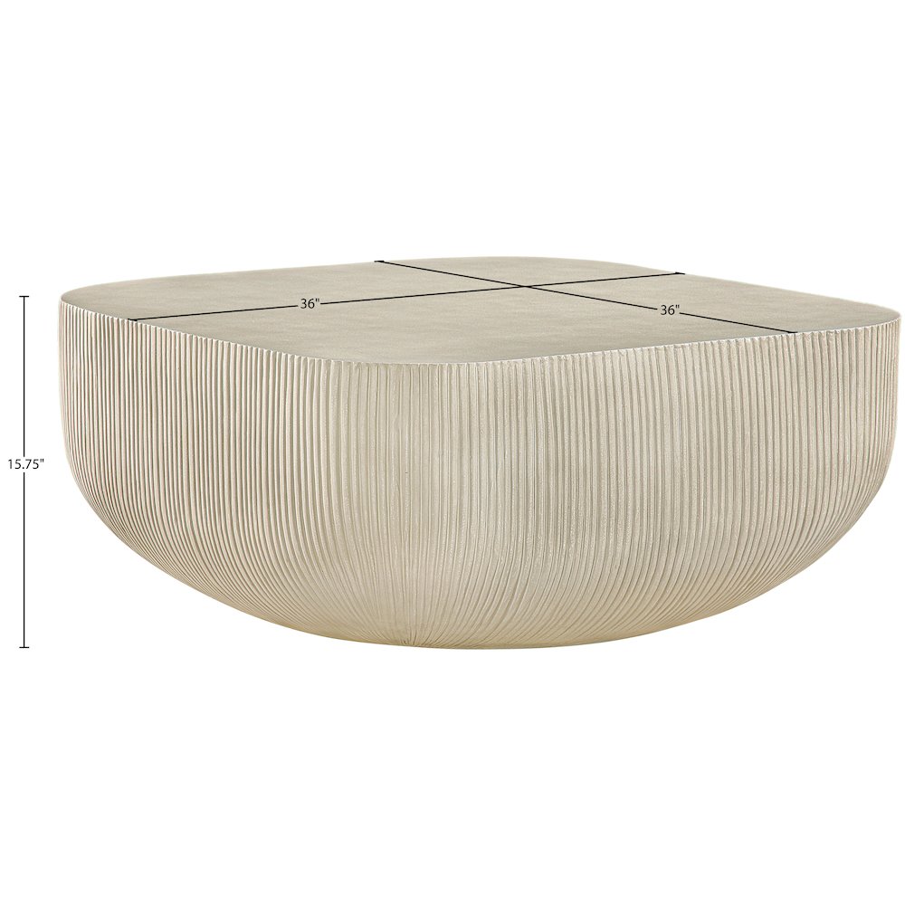 Sonara Beige Concrete Indoor/Outdoor Coffee Table. Picture 5
