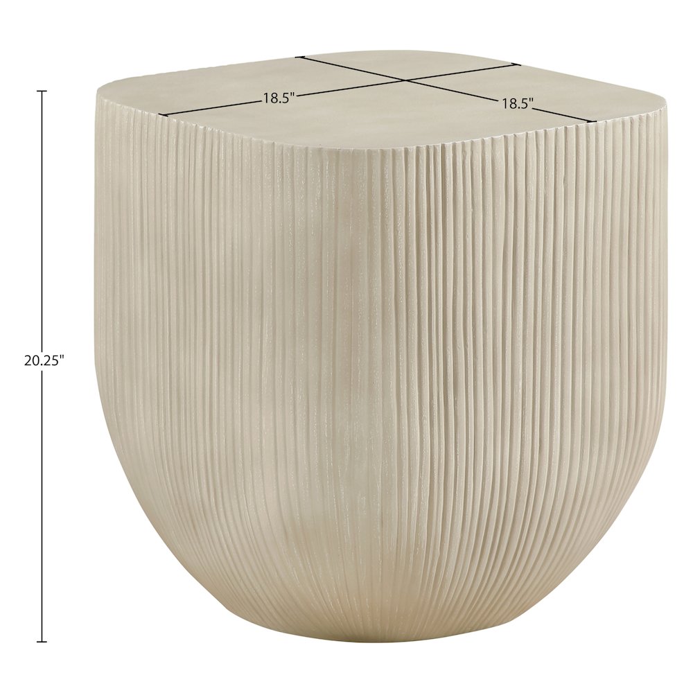 Sonara Beige Concrete Indoor/Outdoor End Table. Picture 5