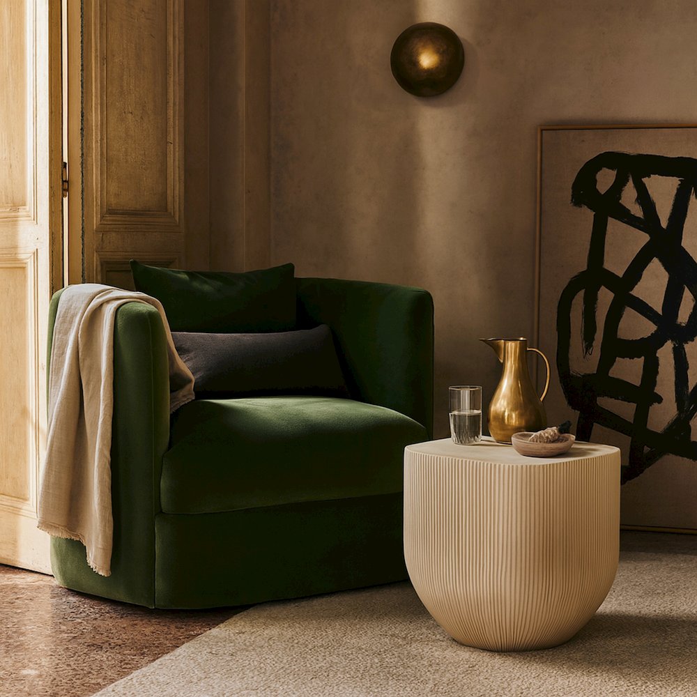 Sonara Beige Concrete Indoor/Outdoor End Table. Picture 7