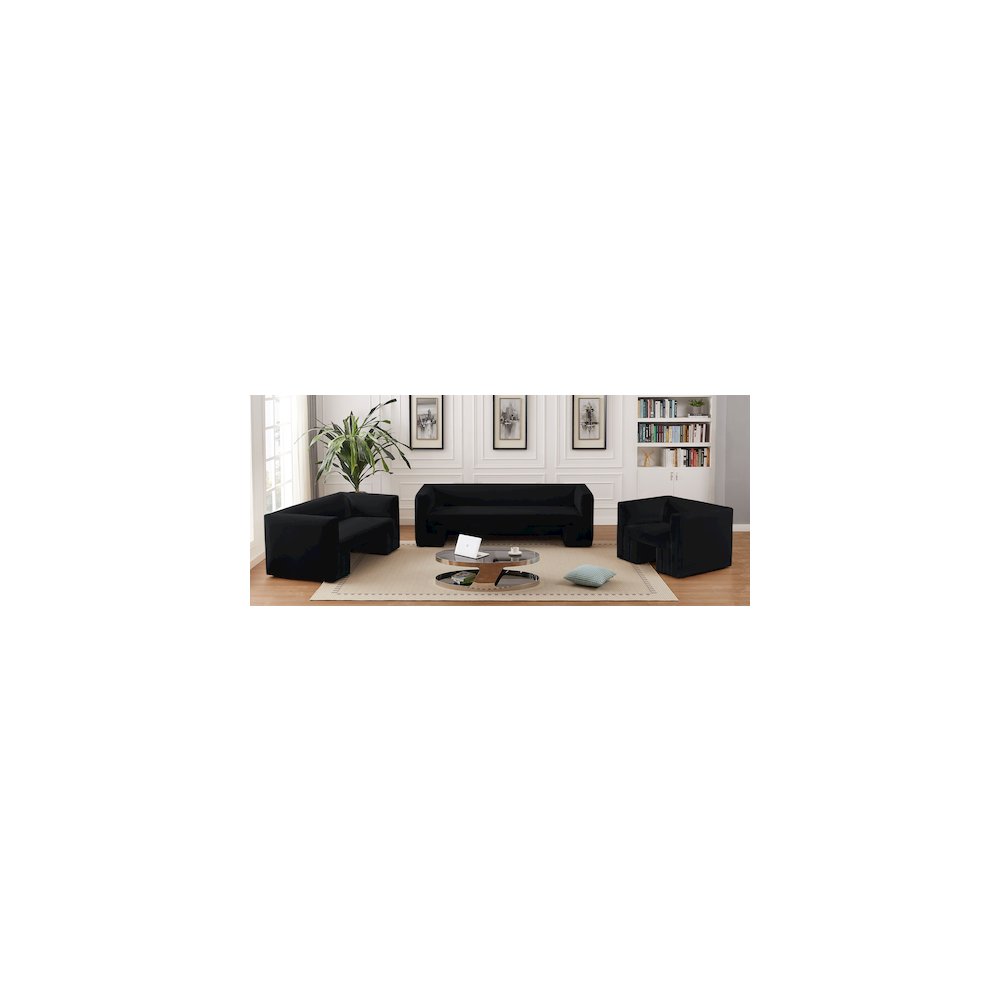 Henson Black Velvet Chair. Picture 16