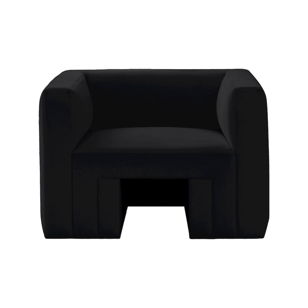 Henson Black Velvet Chair. Picture 4