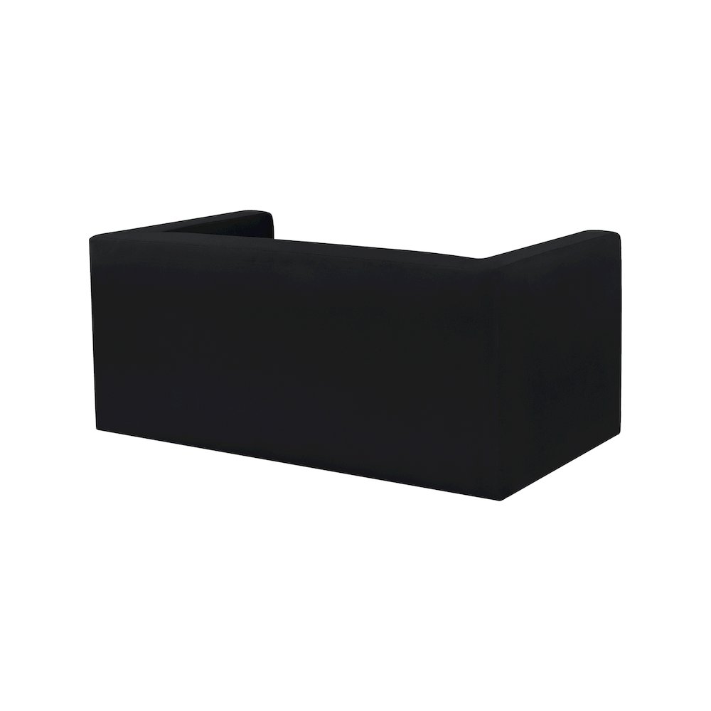 Henson Black Velvet Loveseat. Picture 3