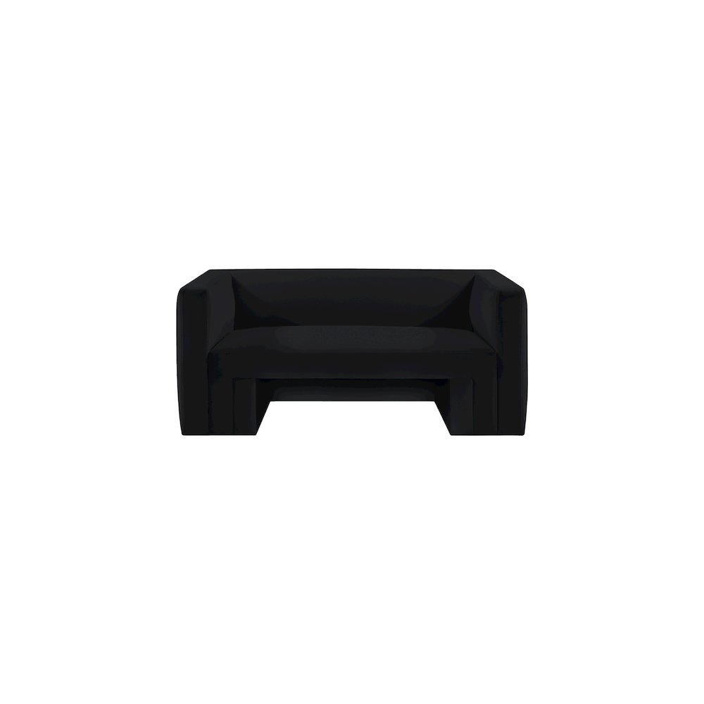 Henson Black Velvet Loveseat. Picture 4
