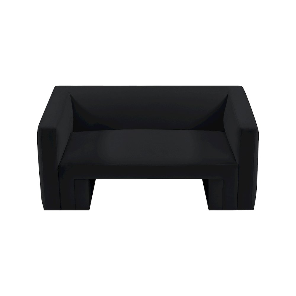 Henson Black Velvet Loveseat. Picture 5