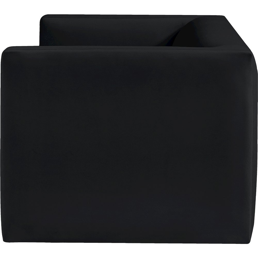 Henson Black Velvet Loveseat. Picture 6