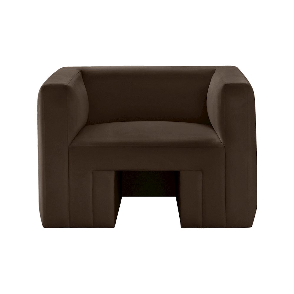 Henson Brown Velvet Chair. Picture 4