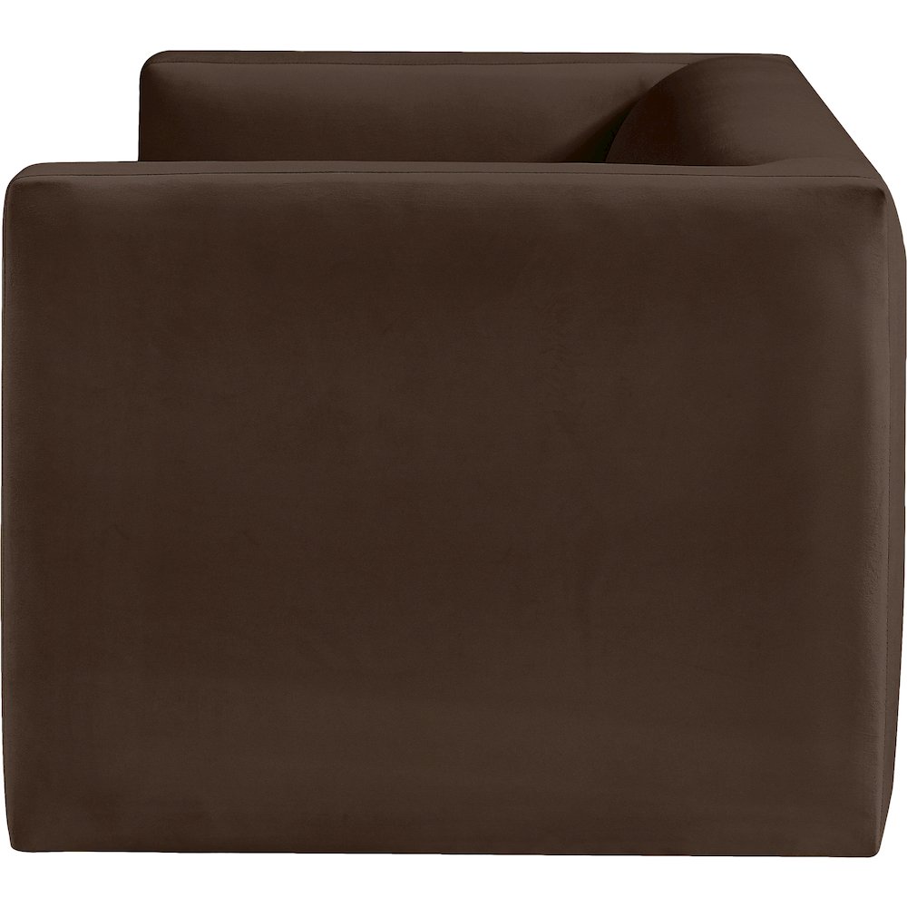Henson Brown Velvet Loveseat. Picture 6