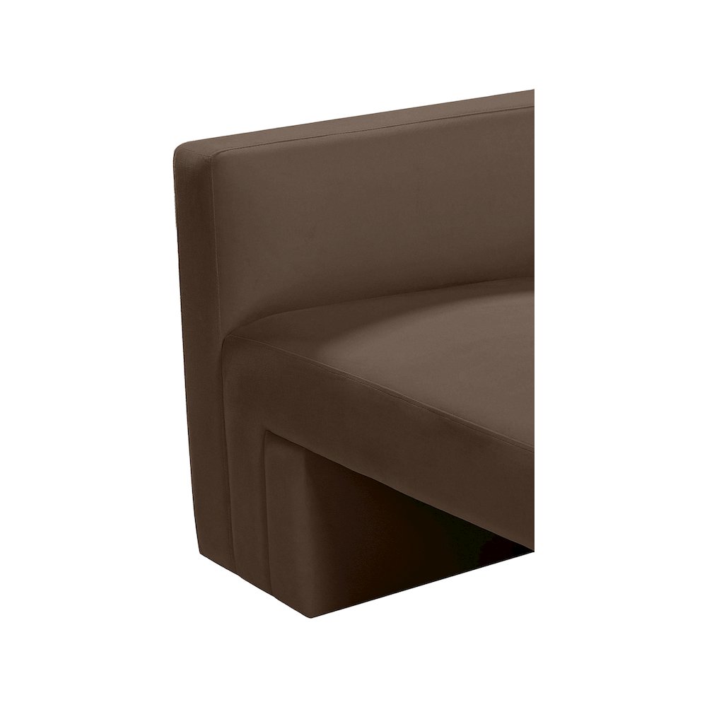 Henson Brown Velvet Sofa. Picture 9