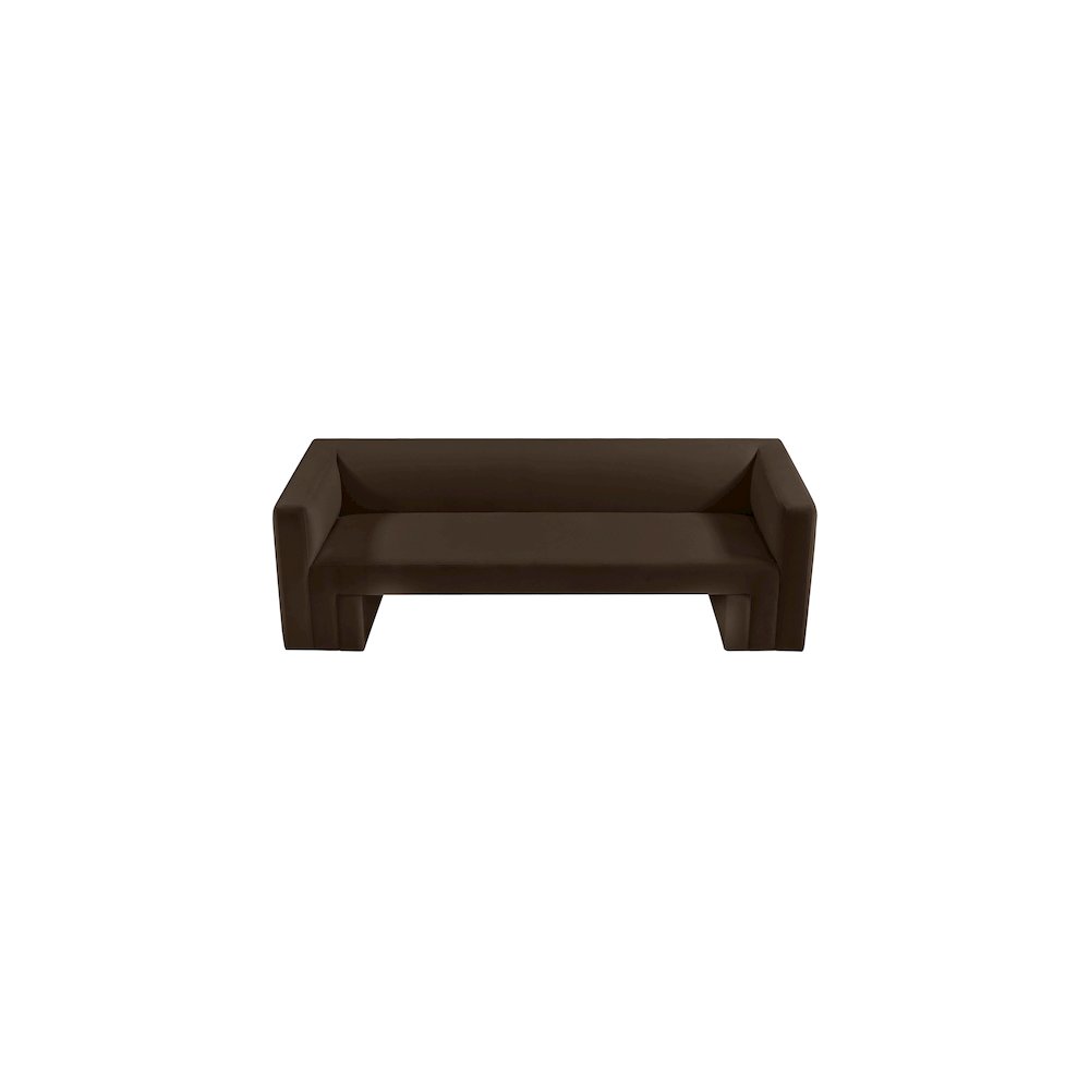 Henson Brown Velvet Sofa. Picture 5