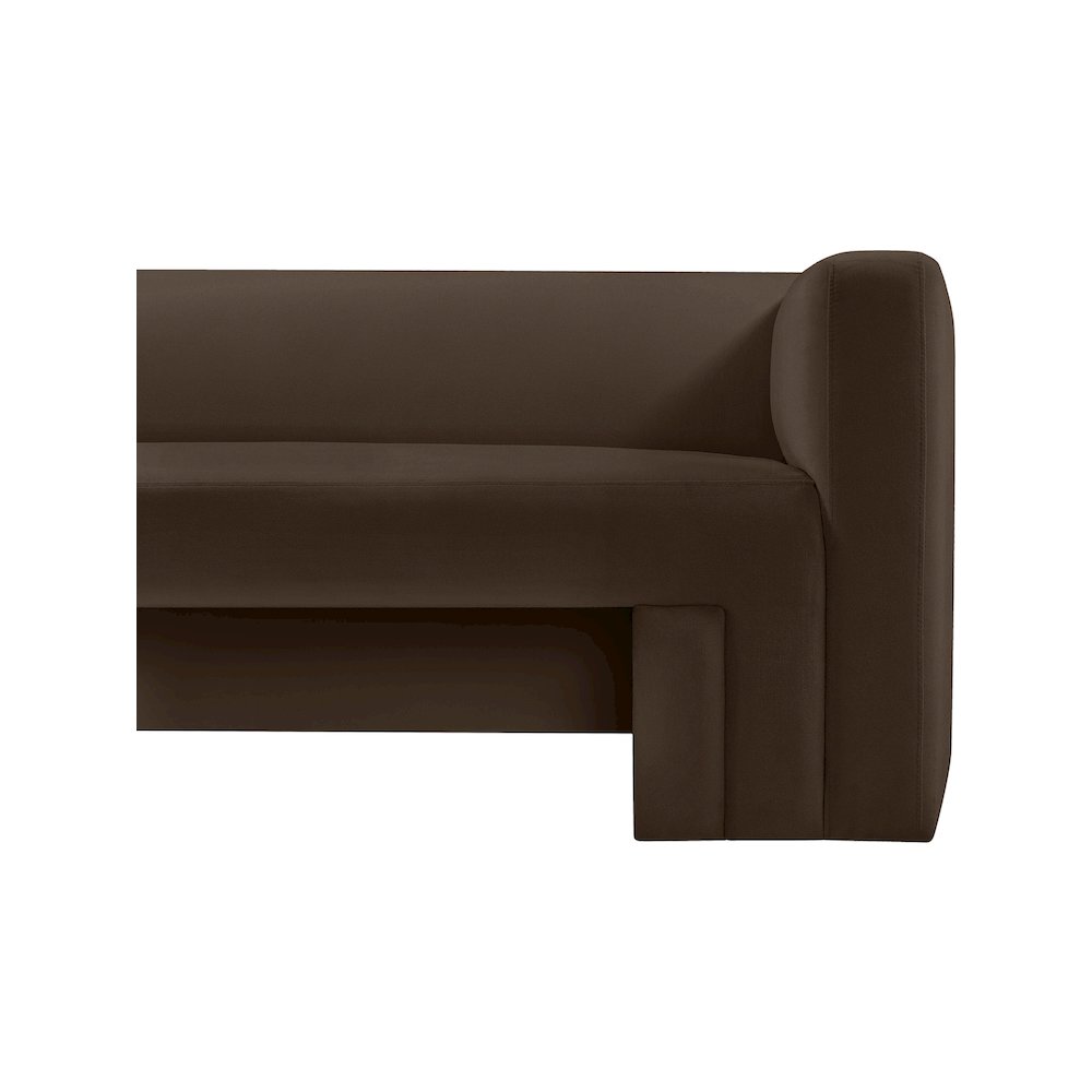 Henson Brown Velvet Sofa. Picture 7