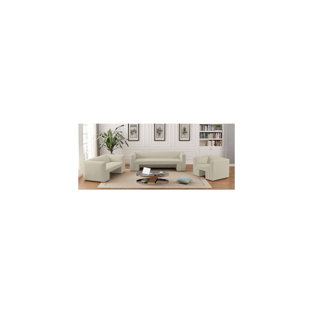 Henson Cream Velvet Chair. Picture 16