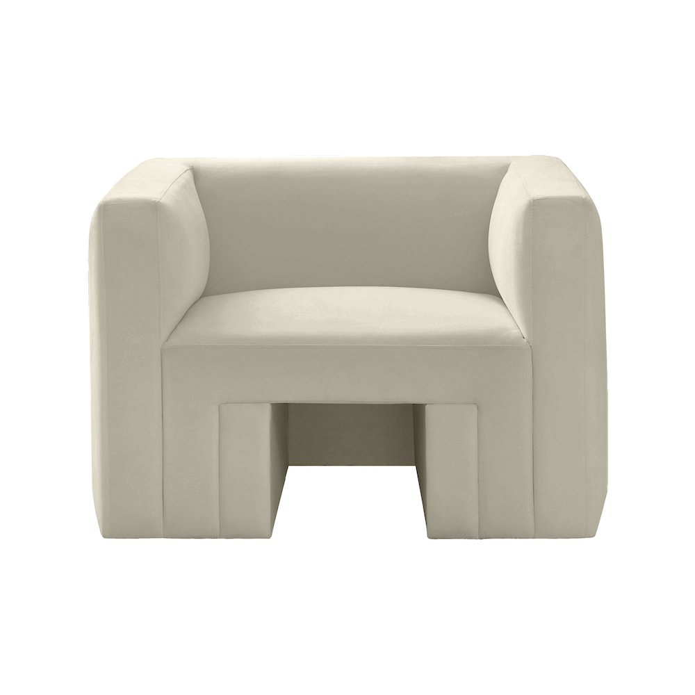 Henson Cream Velvet Chair. Picture 4