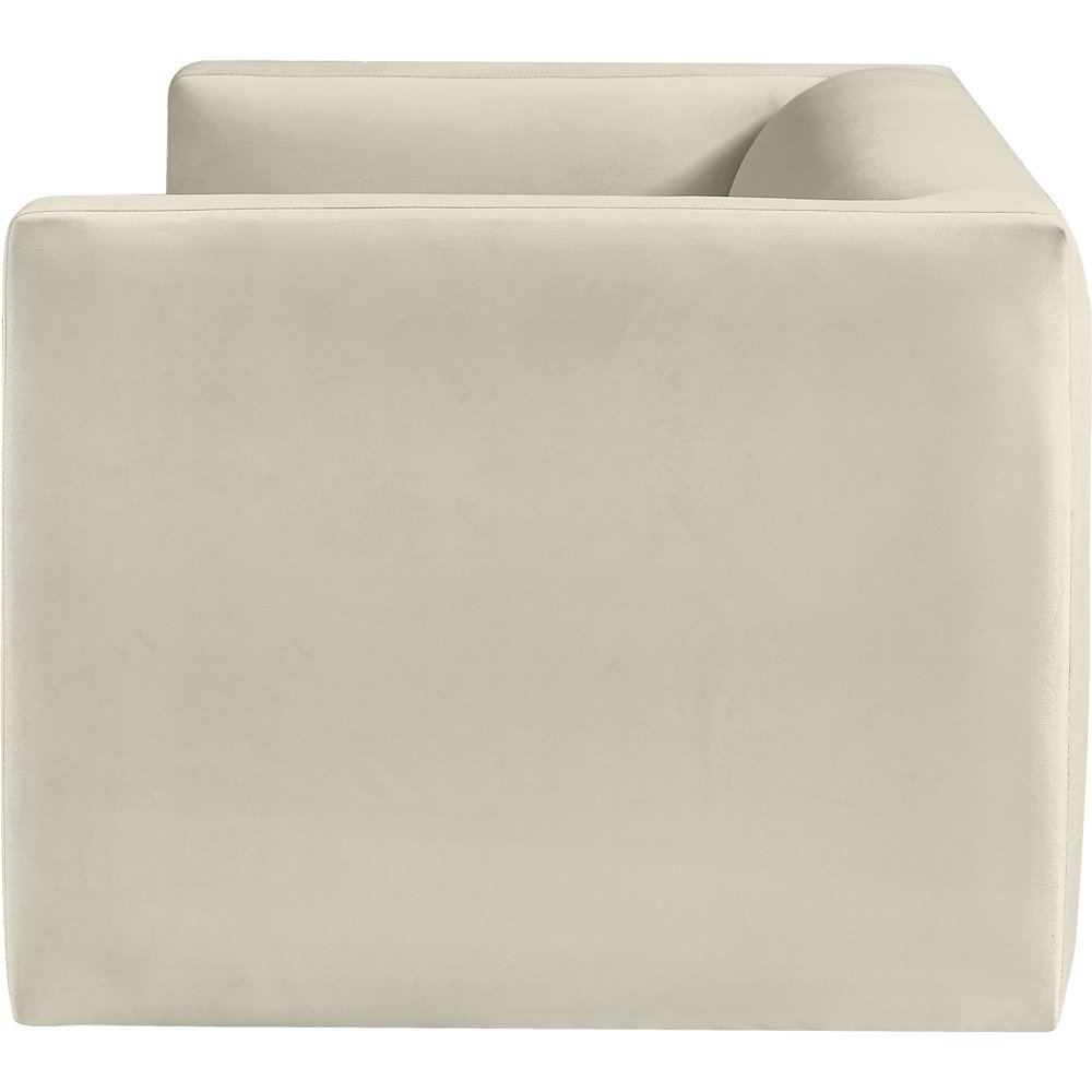 Henson Cream Velvet Loveseat. Picture 6