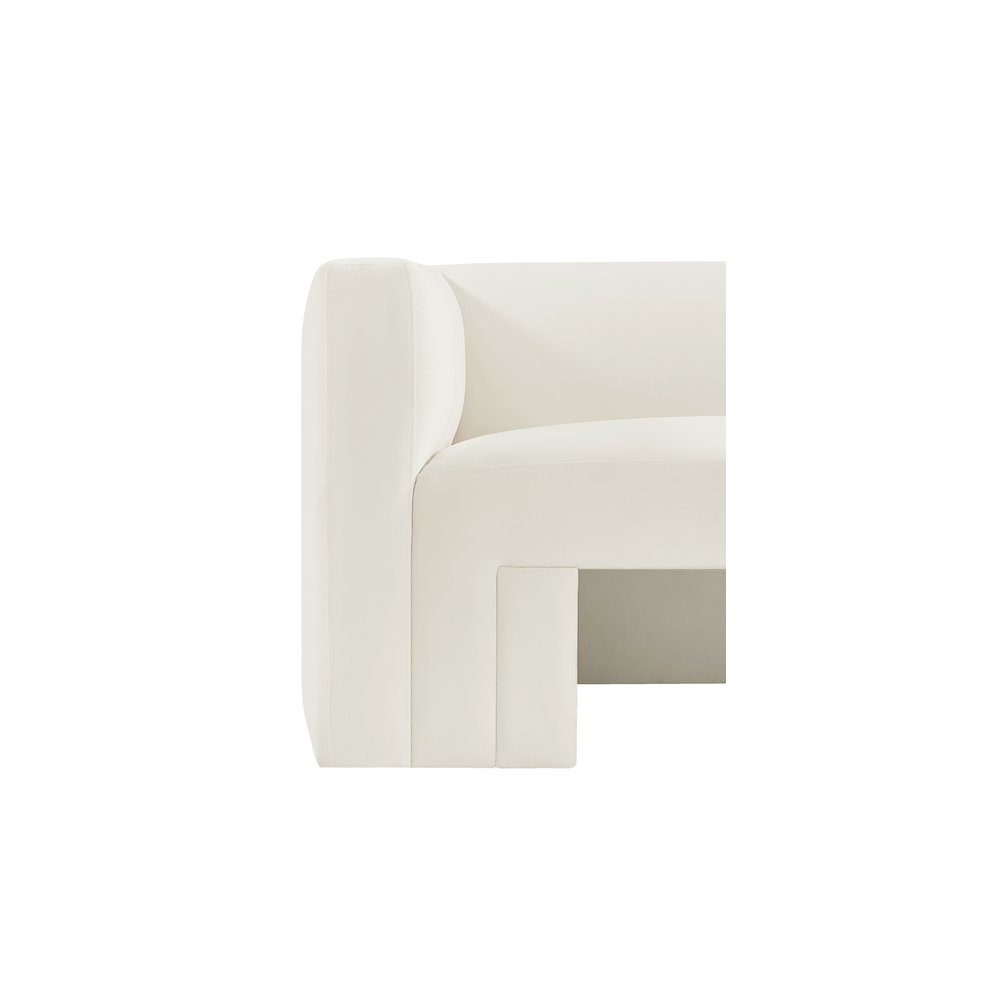 Henson Cream Velvet Sofa. Picture 10