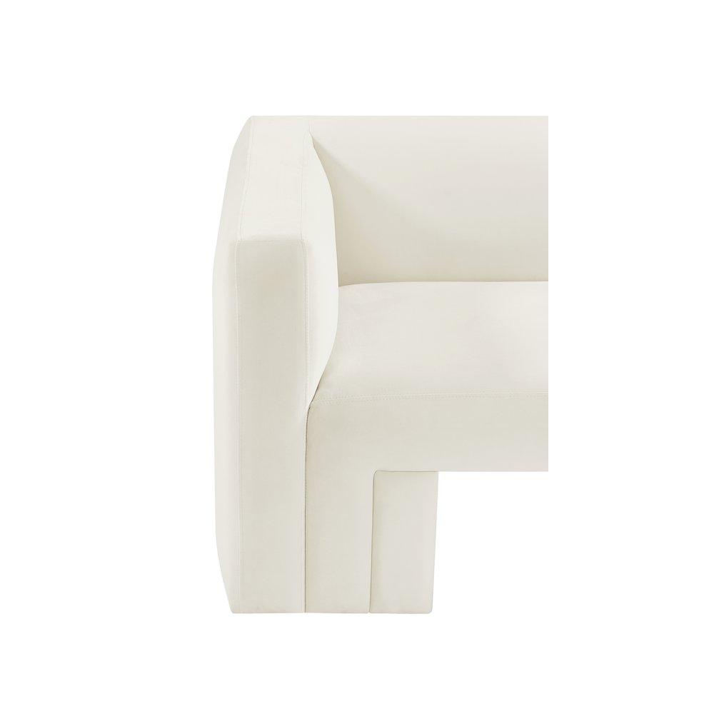 Henson Cream Velvet Sofa. Picture 13