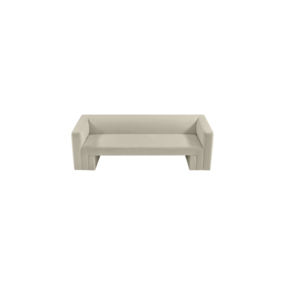 Henson Cream Velvet Sofa. Picture 5