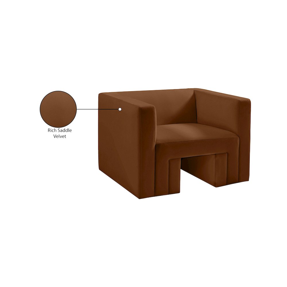 Henson Saddle Velvet Chair. Picture 18