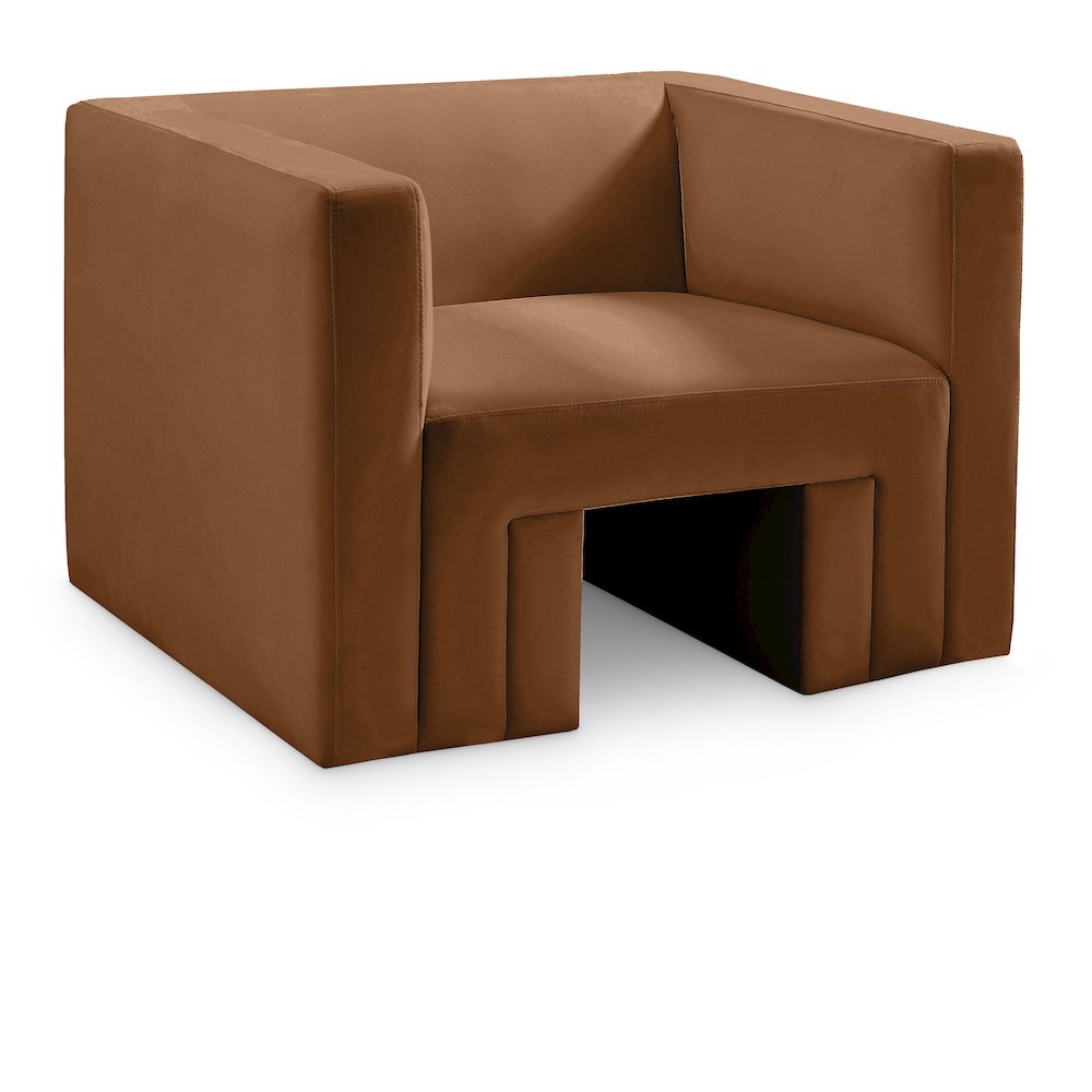 Henson Saddle Velvet Chair. Picture 1