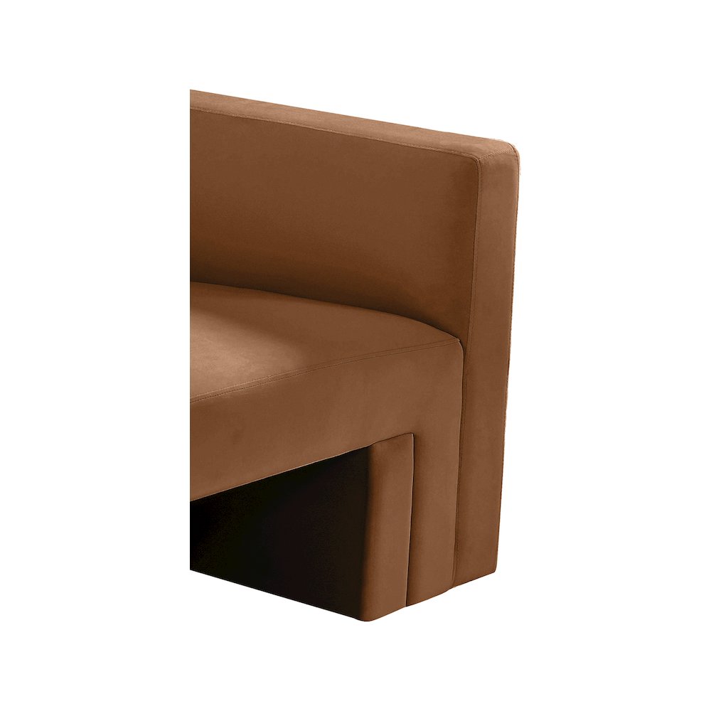 Henson Saddle Velvet Loveseat. Picture 12