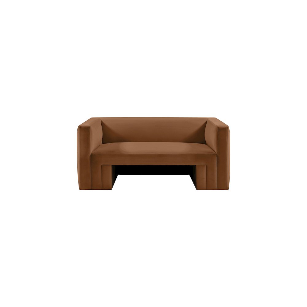 Henson Saddle Velvet Loveseat. Picture 4