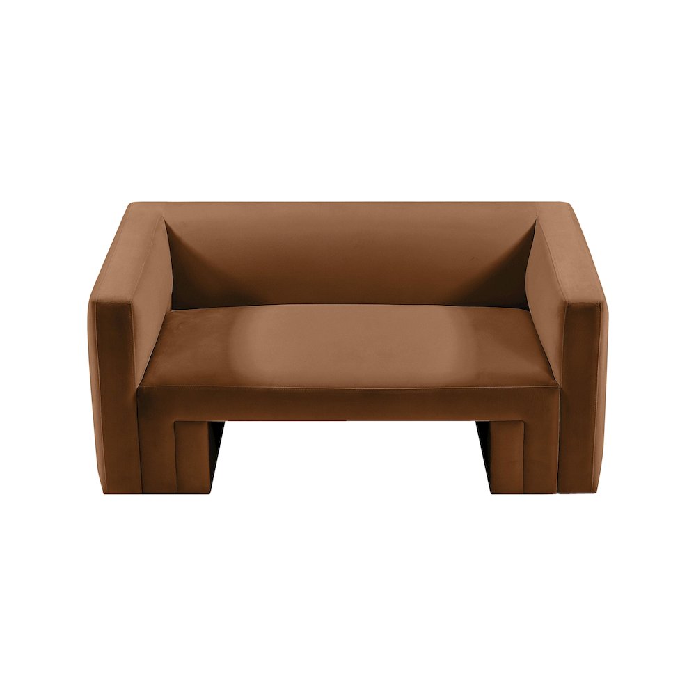 Henson Saddle Velvet Loveseat. Picture 5