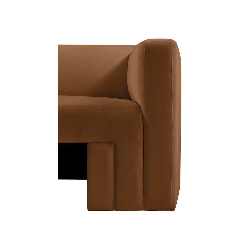 Henson Saddle Velvet Loveseat. Picture 7
