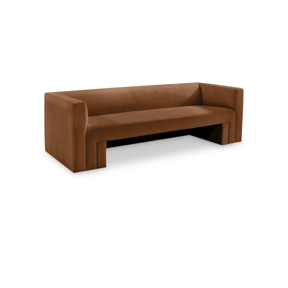 Henson Saddle Velvet Sofa. Picture 1