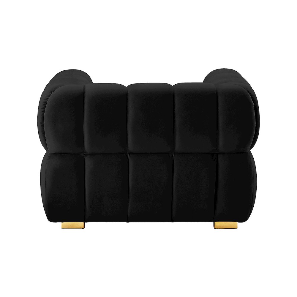 Gwen Black Velvet Chair. Picture 4