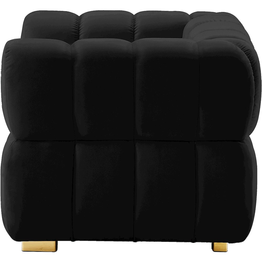 Gwen Black Velvet Chair. Picture 5