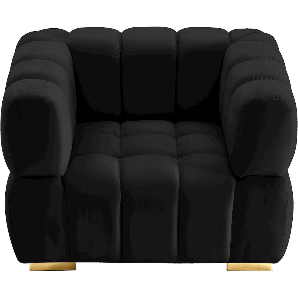 Gwen Black Velvet Chair. Picture 6