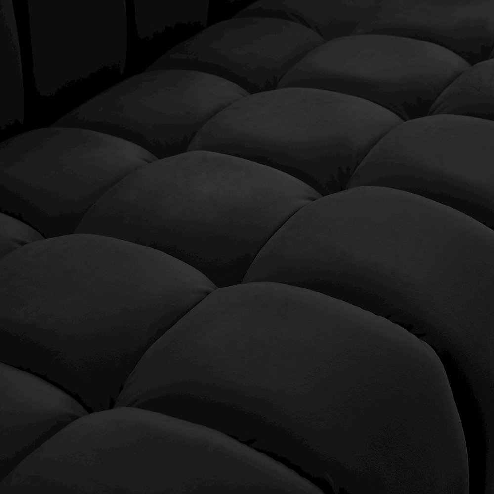 Gwen Black Velvet Sofa. Picture 10