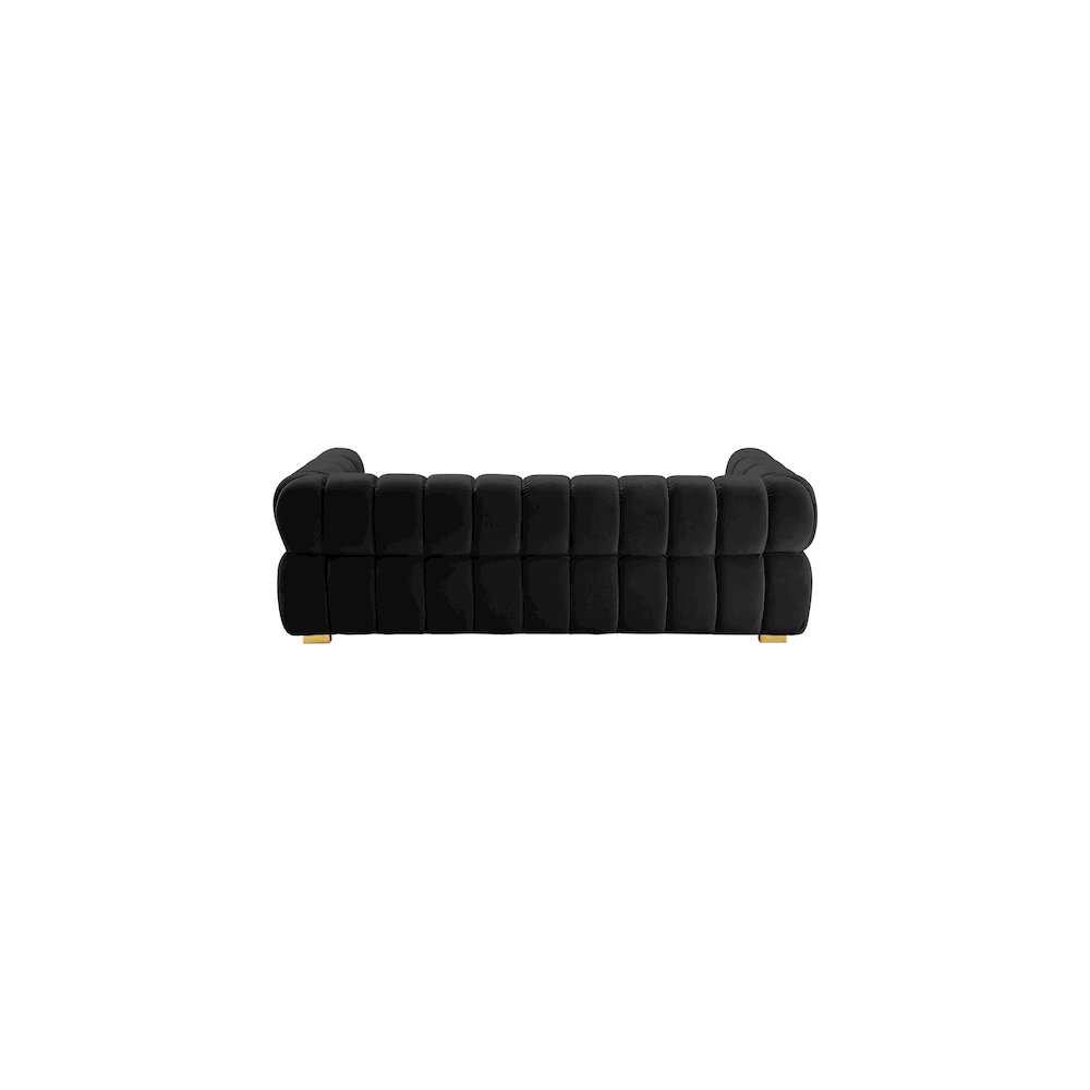 Gwen Black Velvet Sofa. Picture 4