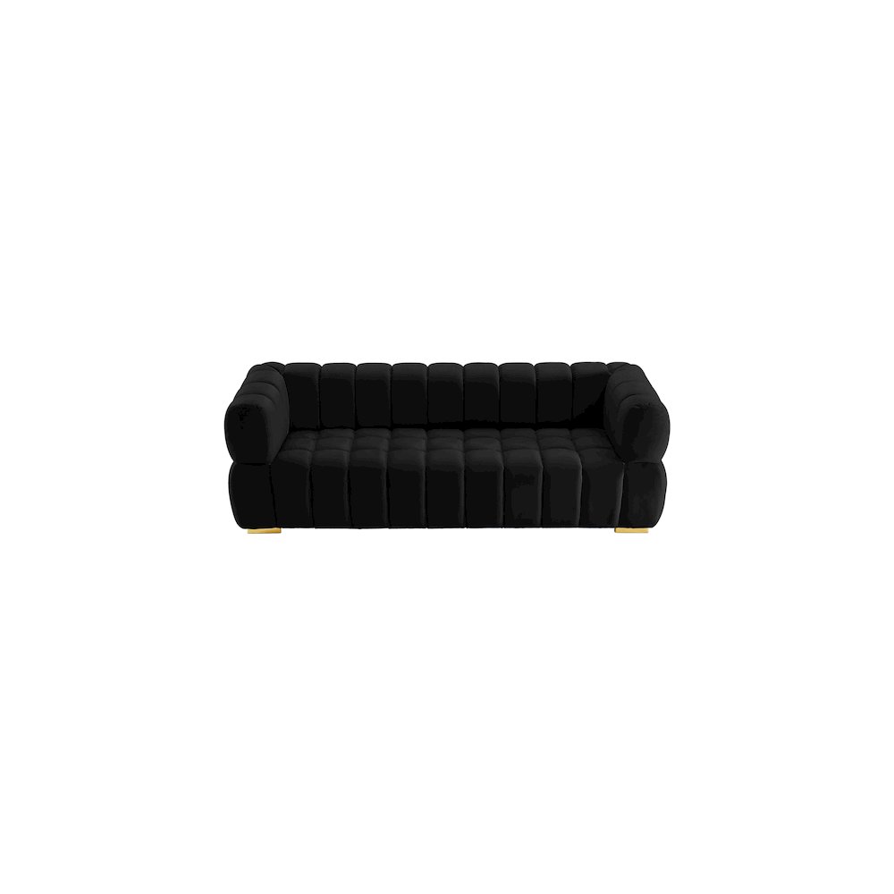 Gwen Black Velvet Sofa. Picture 6