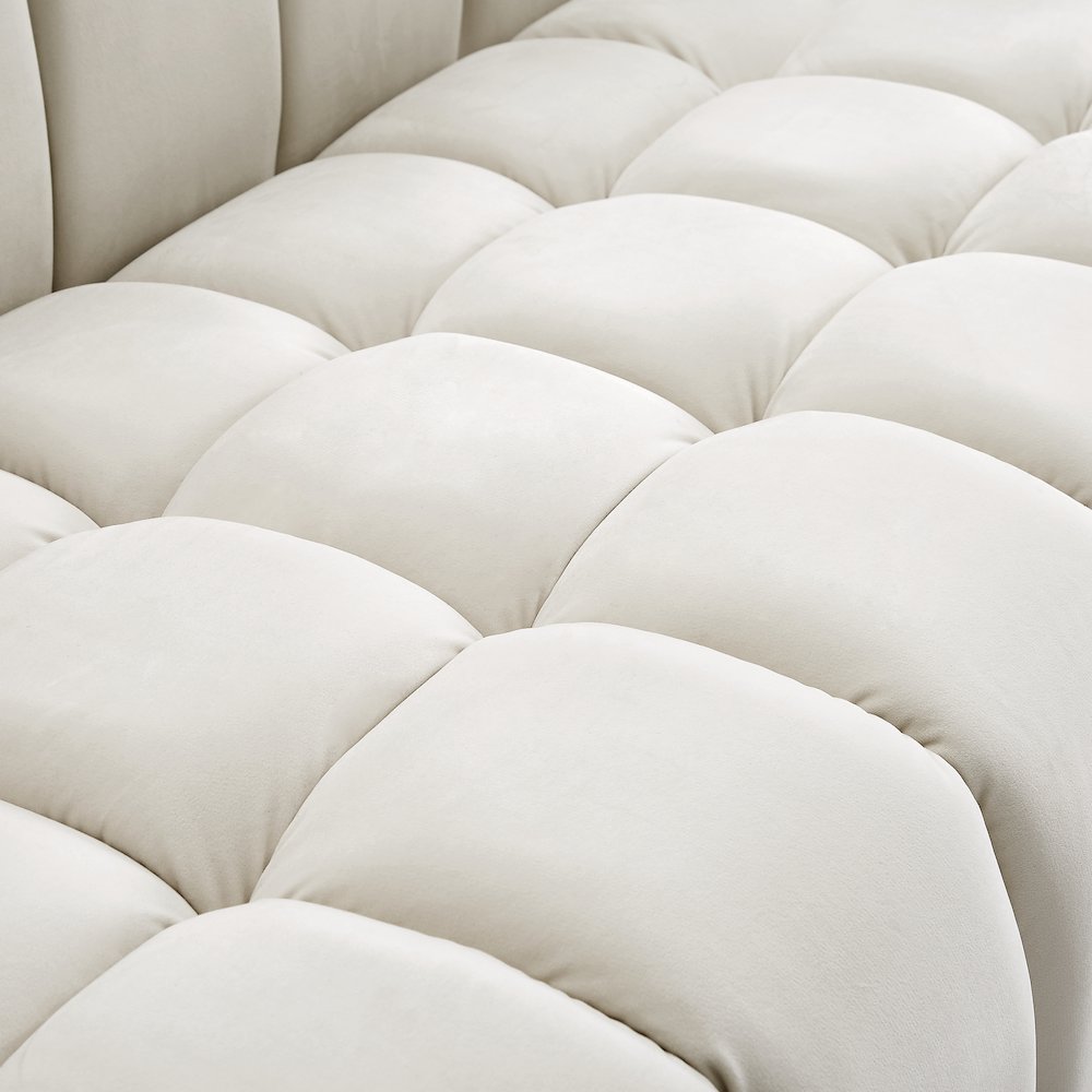 Gwen Cream Velvet Chair. Picture 10
