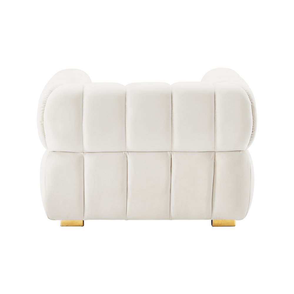 Gwen Cream Velvet Chair. Picture 4