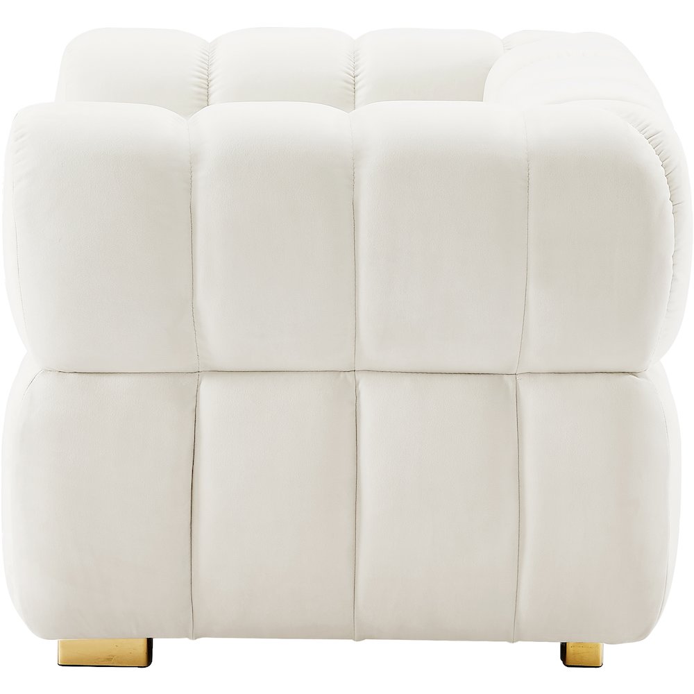 Gwen Cream Velvet Chair. Picture 5