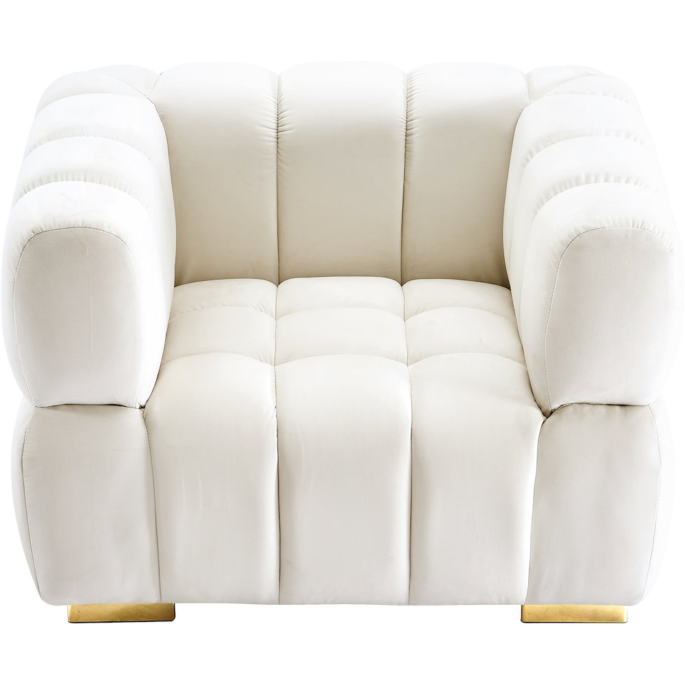 Gwen Cream Velvet Chair. Picture 6