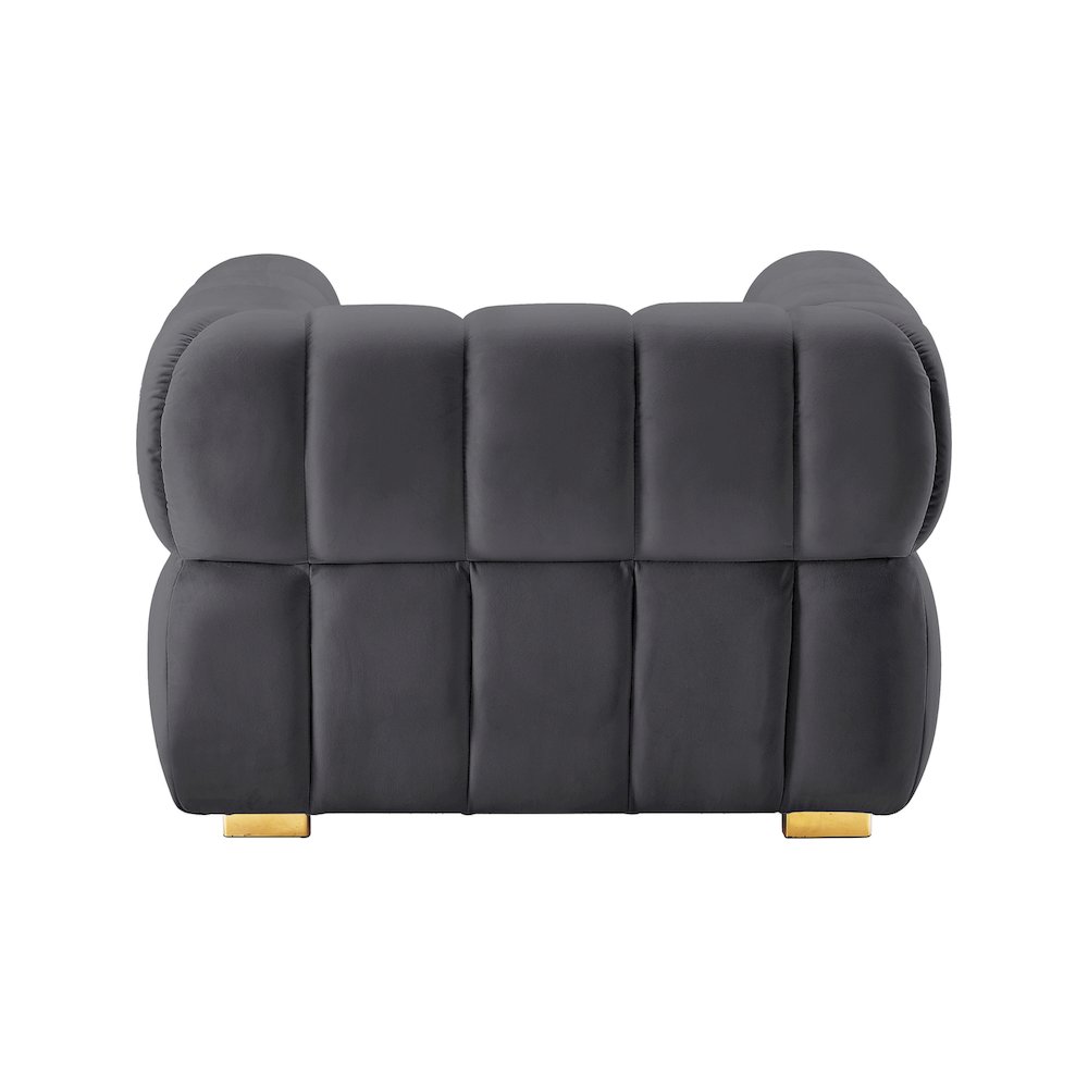Gwen Grey Velvet Chair. Picture 4