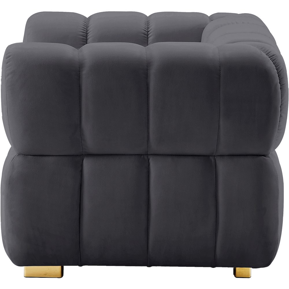 Gwen Grey Velvet Chair. Picture 5